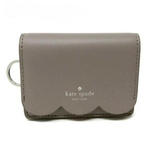 Kate Spade Piper Magnolia Street Hot Taupe Leather Card ID Mini Wallet BNWT